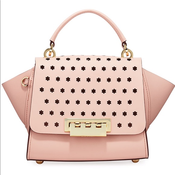 Zac Posen Floral-Perforated Leather Crossbody bag